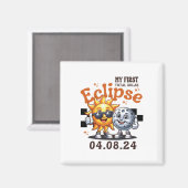 Aimant Ma première éclipse solaire totale 8 avril 2024 To (Recto/Verso)