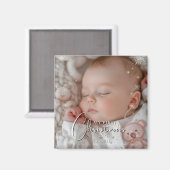 Aimant Ma première photo de bébé de Noël (Recto/Verso)