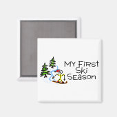 Aimant Ma Première Saison De Ski (Recto/Verso)