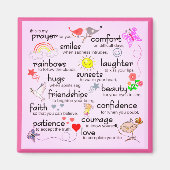 Aimant Ma Prière Pour Vous | Rose (Devant)