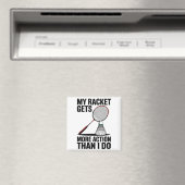 Aimant Ma raquette a plus d'action que moi Funny Badmint (In Situ (Lave-vaisselle))