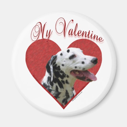 Aimant Ma Saint-Valentin dalmate (Devant)