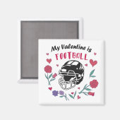 Aimant Ma Saint Valentin est Carte de visite de football  (Recto/Verso)