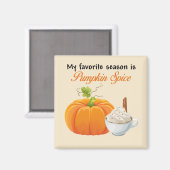 Aimant Ma saison préférée est l'aimant Citrouille Spice (Recto/Verso)