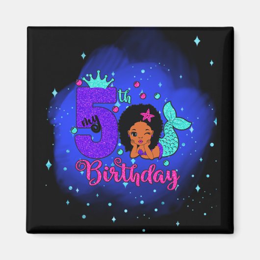 Aimant Ma sirène du 5e anniversaire (Devant)