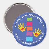 Aimant Ma Spine Est En Bonnes Mains Personnalisé Enfants  (Recto/Verso)