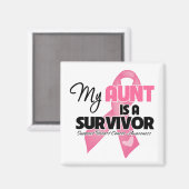 Aimant Ma tante est une survivante - Cancer du sein (Recto/Verso)