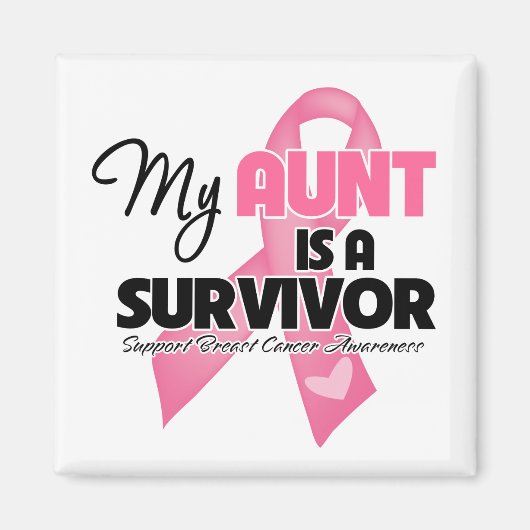 Aimant Ma tante est une survivante - Cancer du sein (Devant)