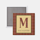 Aimant MacAlister Tartan Monogram M  (Recto/Verso)