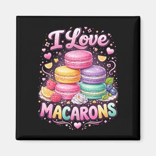 Aimant Macarons Amour Sucré (Devant)