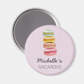 Aimant Macarons français aquarelle peints à la main (Recto/Verso)
