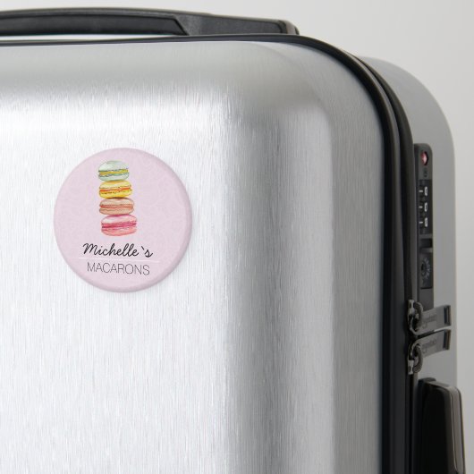 Aimant Macarons français aquarelle peints à la main (In Situ (Bagages))
