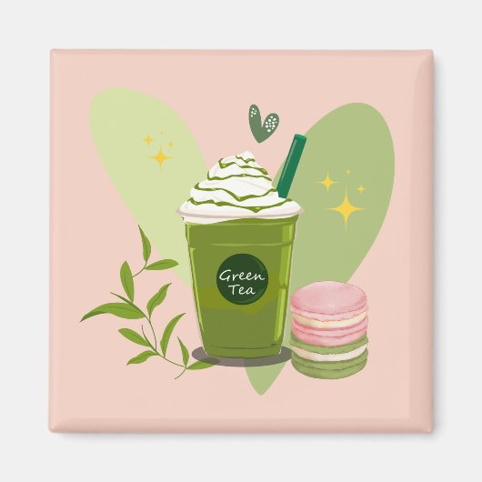 Aimant Macarons Matcha Latte (Devant)