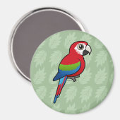 Aimant Macaw à ailes vertes (Recto/Verso)
