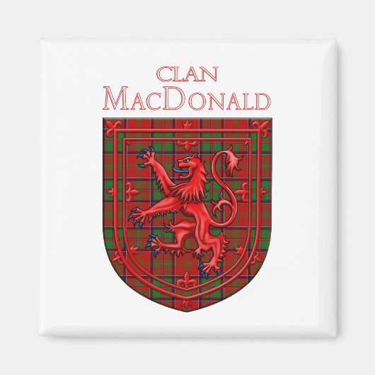 Aimant MacDonald de Glencoe Tartan Scottish Plaid (Devant)