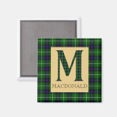 Aimant MacDonald Tartan Monogramme M (Recto/Verso)