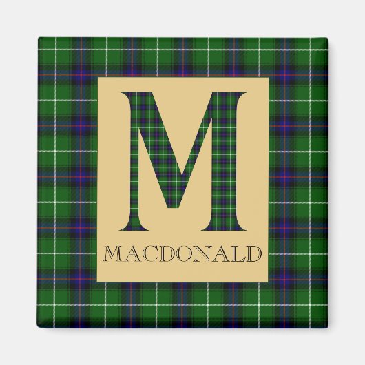 Aimant MacDonald Tartan Monogramme M (Devant)