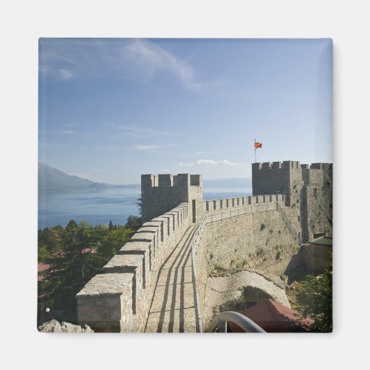 Aimant MACÉDOINE, Ohrid. Château de Car Samoil - Château (Devant)