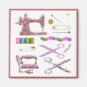 Aimant Machine à coudre à vapeur Ciseaux Thread Tailor (Devant)