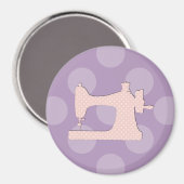 Aimant Machine à coudre, Aiguille, Épingles, Pois (Recto/Verso)