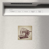 Aimant Machine à coudre Vintage rustique (In Situ (Lave-vaisselle))