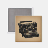 Aimant Machine à écrire d'époque (Recto/Verso)