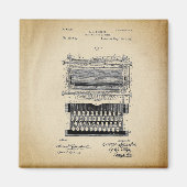 Aimant Machine à écrire vintage brevet (Devant)