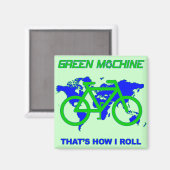 Aimant Machine verte (Recto/Verso)