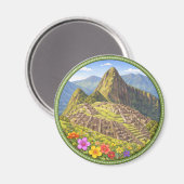 Aimant Machu Picchu du Pérou (Recto/Verso)