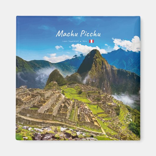 Aimant Machu Picchu, Pérou - Ruines de la citadelle inca (Devant)