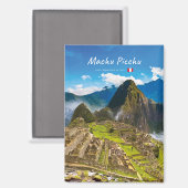 Aimant Machu Picchu, Pérou - Ruines de la Citadelle Inca (Recto/Verso)