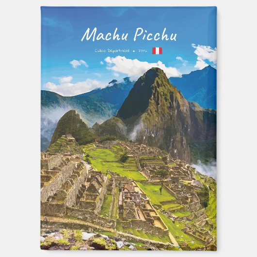 Aimant Machu Picchu, Pérou - Ruines de la Citadelle Inca (Recto)