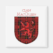 Aimant MacQueen Tartan Scottish Plaid Lion Rampant (Devant)