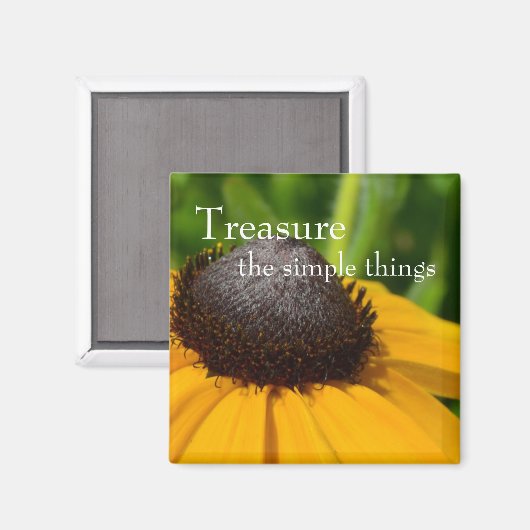 Aimant Macro Fleur Jaune (Recto/Verso)