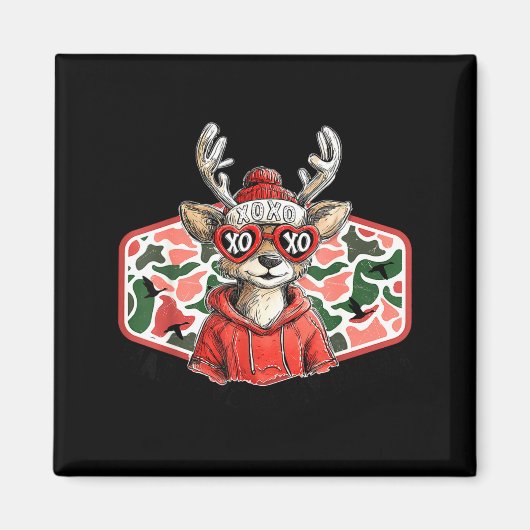 Aimant Mad Retro Love For My Mama Deer Hunting Boys Valen (Devant)