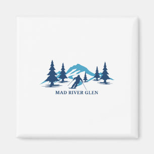 Aimant Mad River Glen Vermont Ski Ski Ski Snowboard Dans