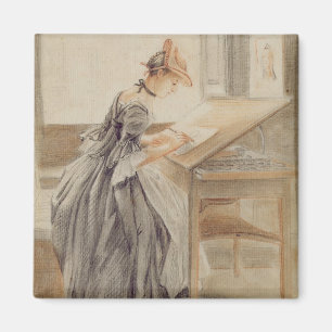 Aimant Madame Copying à un Tableau de dessin, c.1760-70
