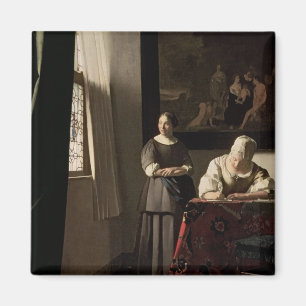 Aimant Madame écrivant une lettre avec sa domestique,
