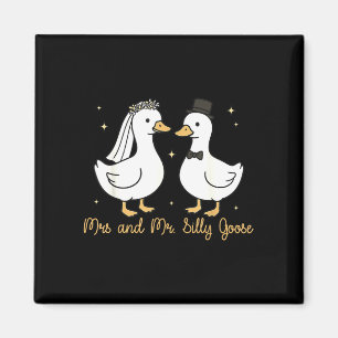 Aimant Madame et monsieur oie idiote fête de mariage drôl
