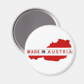 Aimant made in austria country map flag produit étiquette (Recto/Verso)