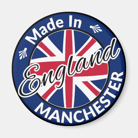 Aimant Made in Manchester England Union Jack Flag (Devant)