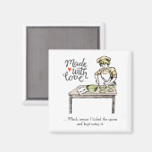 Aimant Made With Love Means I Licked the Spoon - Funny (Recto/Verso)