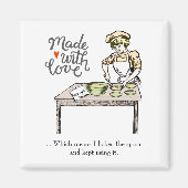 Aimant Made With Love Means I Licked the Spoon - Funny (Devant)