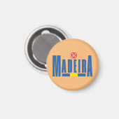 Aimant Madeira Texte et couleurs du drapeau (Recto/Verso)