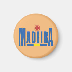 Aimant Madeira Texte et couleurs du drapeau