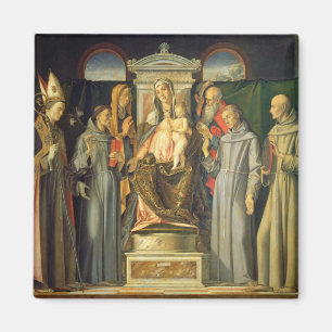 Aimant Madonna a couronné, 1480 (l'huile sur le panneau)