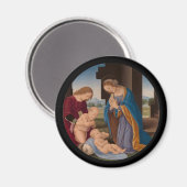 Aimant Madonna adorant l'enfant avec le Saint-Enfant (Recto/Verso)