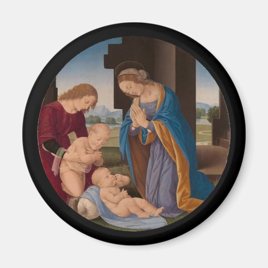 Aimant Madonna adorant l'enfant avec le Saint-Enfant (Devant)