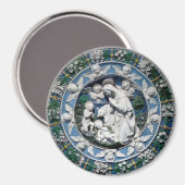 Aimant Madonna Adoring Child par Della Robbia (Recto/Verso)