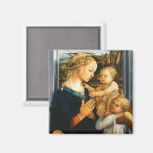 Aimant Madonna avec enfant et deux anges, Filippo Lippi (Recto/Verso)